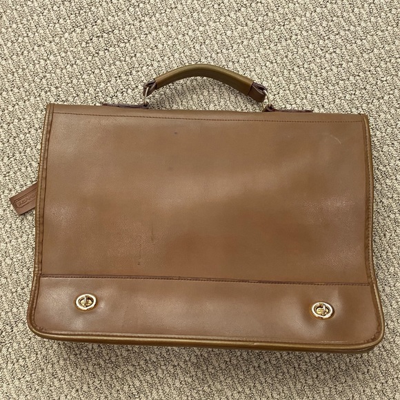 Leather Briefcase Laptop Bag - Picture 1 of 14